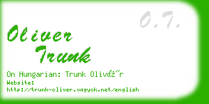 oliver trunk business card